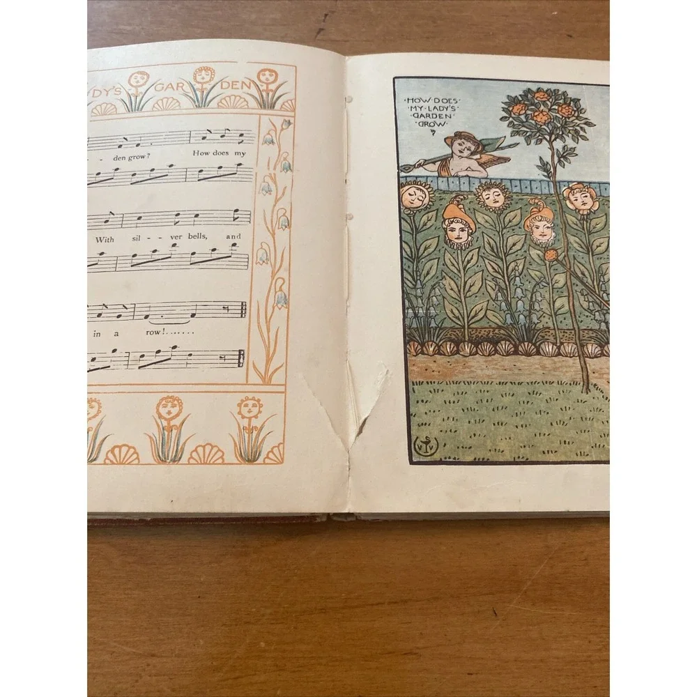 Antique 1880‎ 1st Ed. The Baby's Opera by Walter Crane Nursery Rhymes and Music